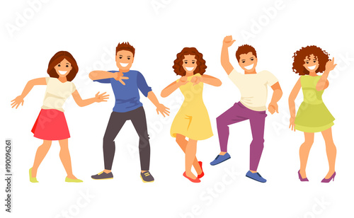 Dancing people vector