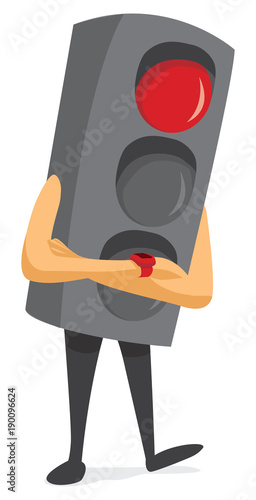 Nervous red light waiting for green