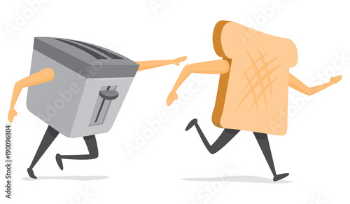 Toaster chases escaping slice bread