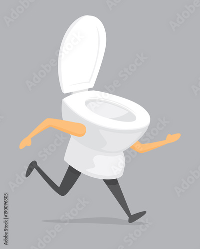 Toilet running in a hurry