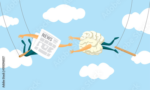 Brain and news on flying trapeze