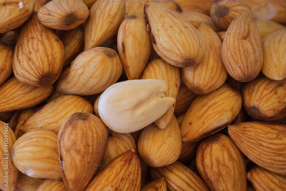 almond nut. closeup 
