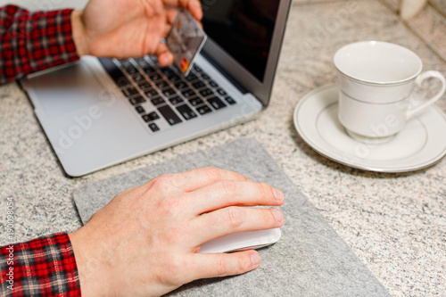 Wallpaper Mural Preparing for an online transaction concept Torontodigital.ca