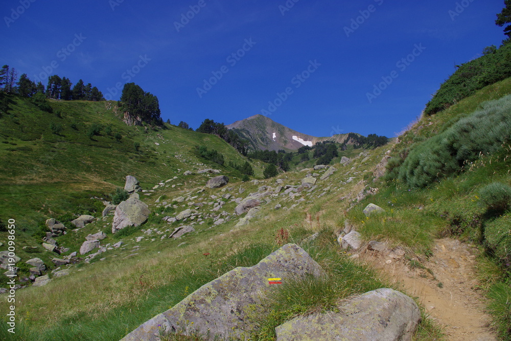Paysage de montagne en Capcir dans les Pyrénées Orientales