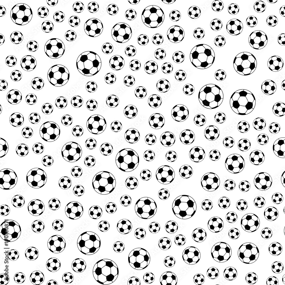 Seamless patterns from a soccer ball. Black and white. Vector illustration Seamless patterns from a soccer ball. Black and white. Vector illustration