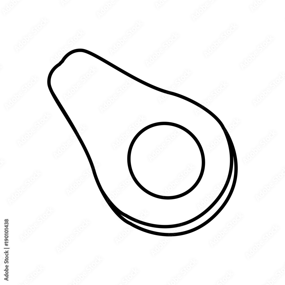 Avocado half cut icon vector illustration graphic design Avocado half cut icon vector illustration graphic design