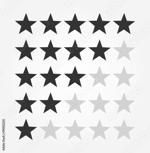 Rating rank stars symbols