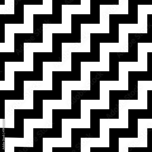 Memphis style chevron zigzag seamless pattern.