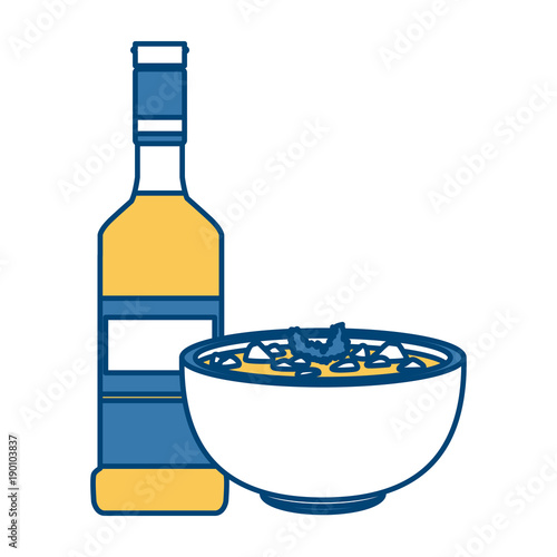 Tequila and mexican beans food icon vector illustration graphic design
