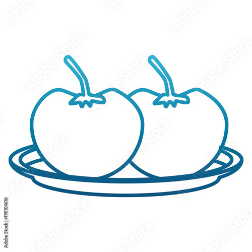 Tomatos vegetables dish icon vector illustration graphic design