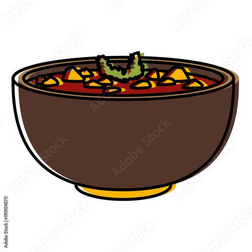Mexican beans bowl icon vector illustration graphic design