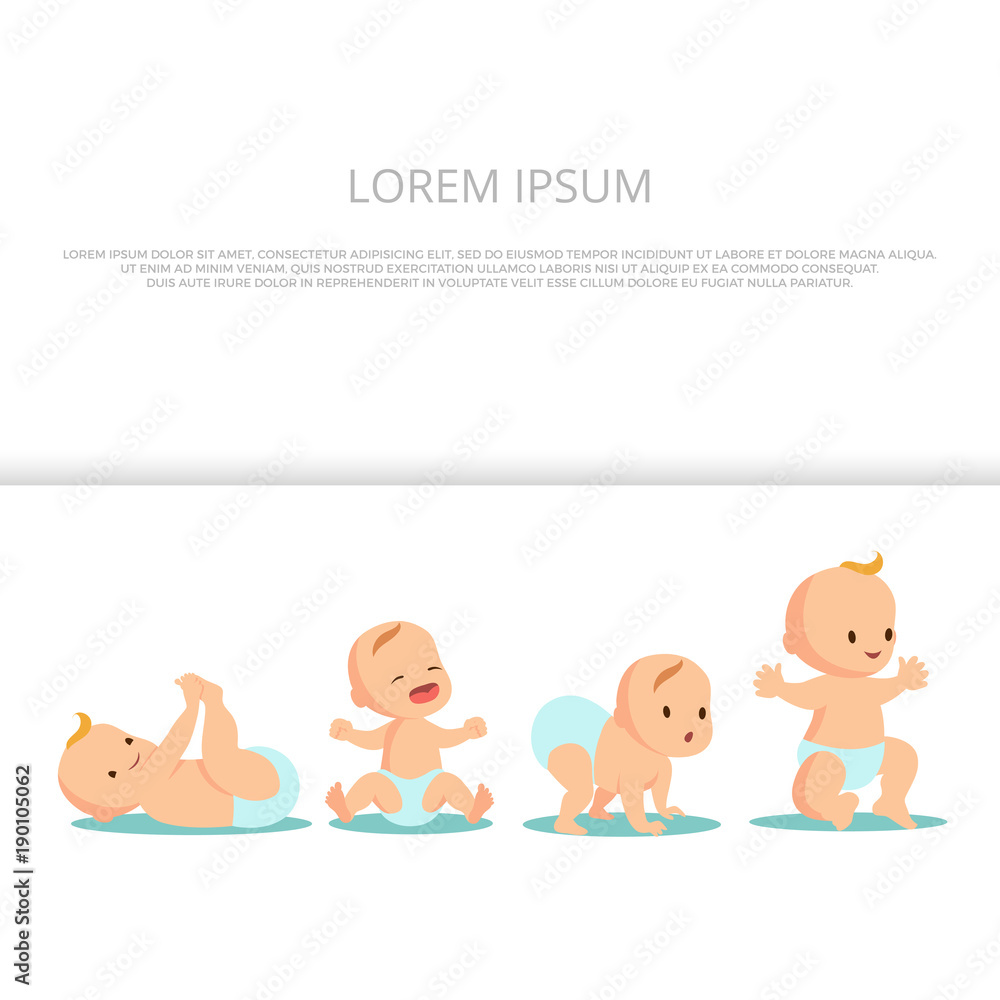 First babys steps banner design - cute baby background First babys steps banner design - cute baby background