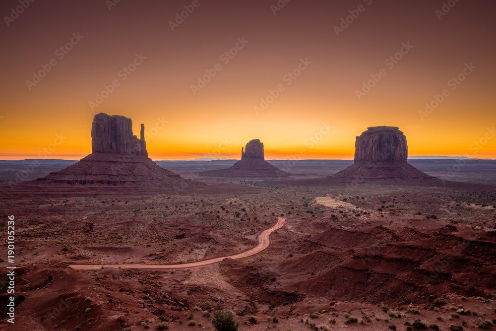 Monument Valley at sunrise, Arizona, USA