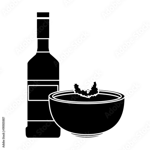 Tequila and mexican beans food icon vector illustration graphic design
