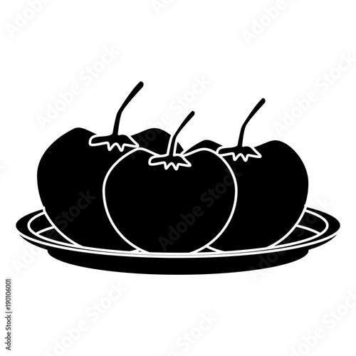 Tomatos vegetables dish icon vector illustration graphic design