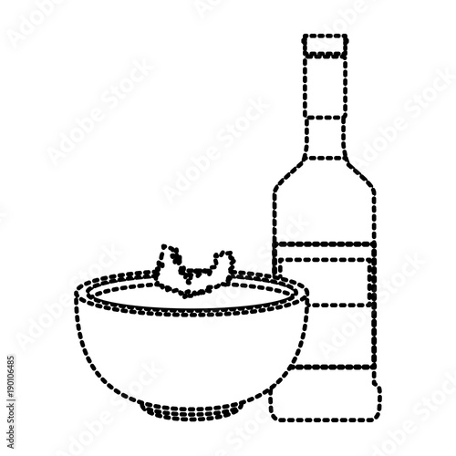 Tequila and mexican beans food icon vector illustration graphic design