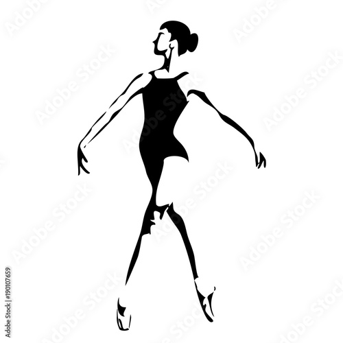 dance club logo,Ballerina in dance logo. Perfect for ballet school or studio, dance studio, performance, banner, poster. Ballet dance pose logo