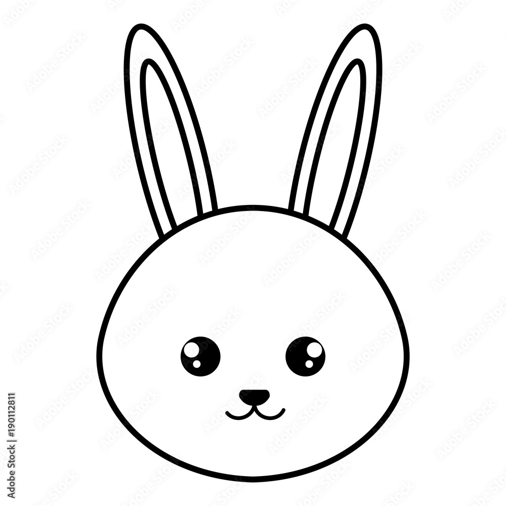 cute and tender rabbit head character cute and tender rabbit head character