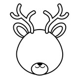 cute and tender reindeer head character