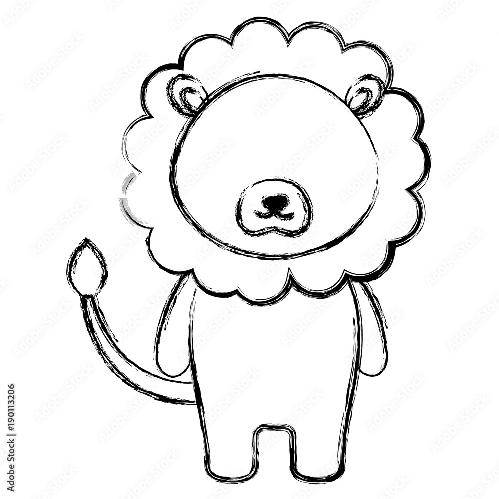 cute and tender lion character cute and tender lion character