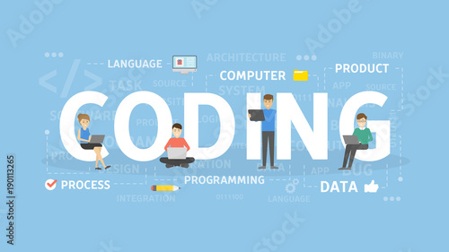 Coding concept illustration.
