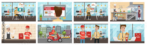 Food delivery to office.