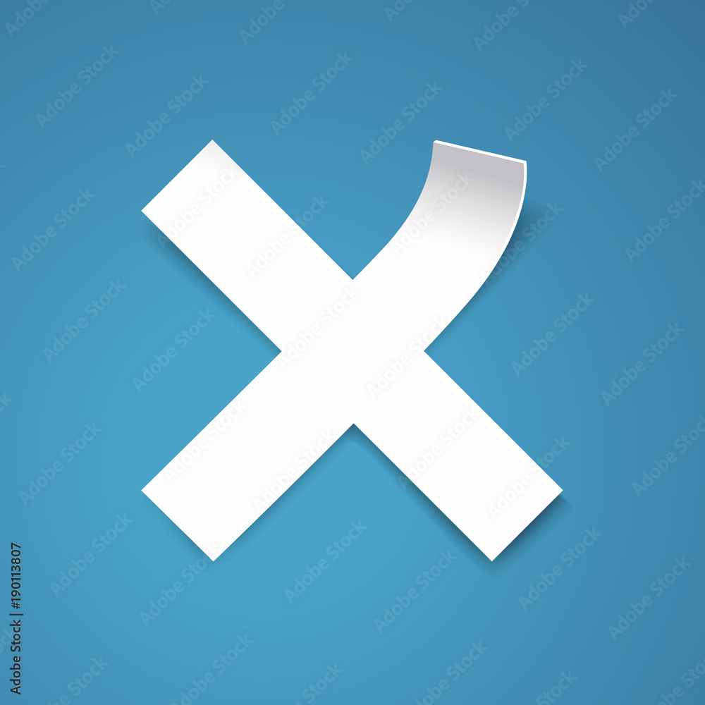 Obraz premium Cross symbol designed in paper art style.