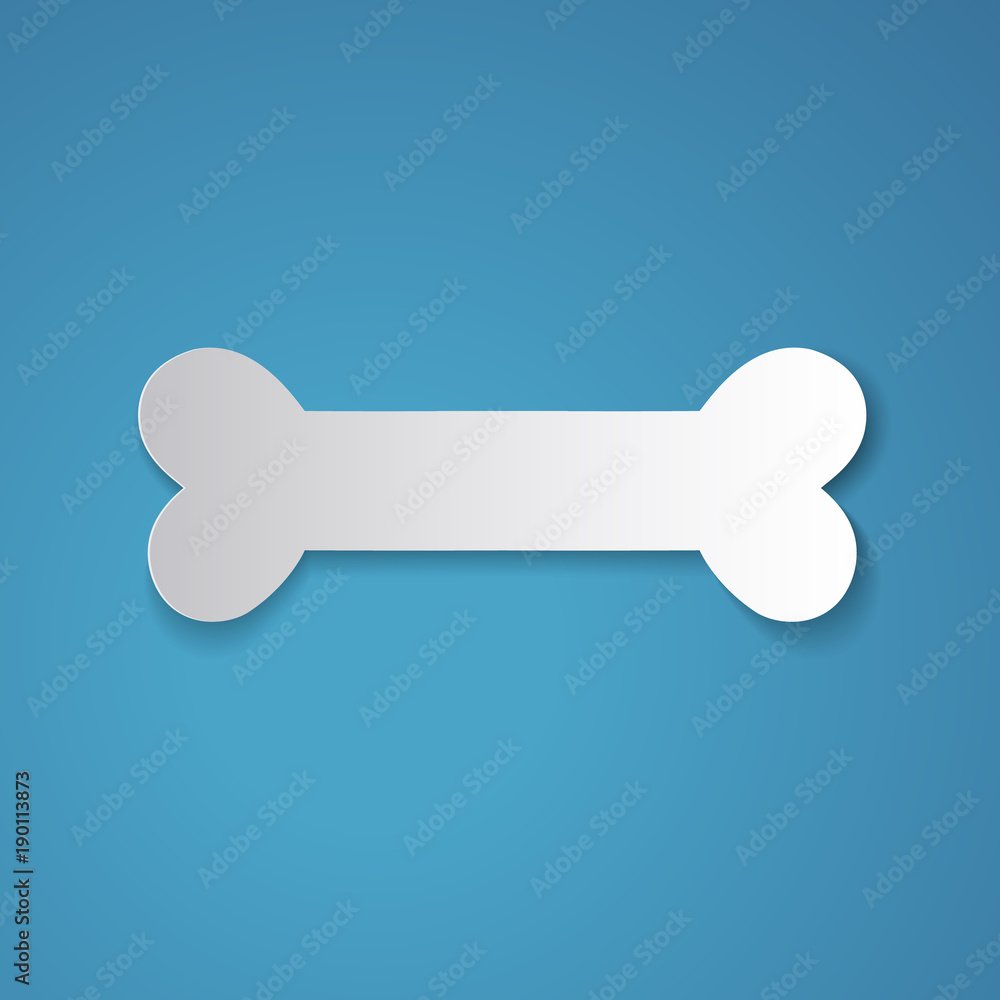 Bone designed in paper art style. Bone designed in paper art style.