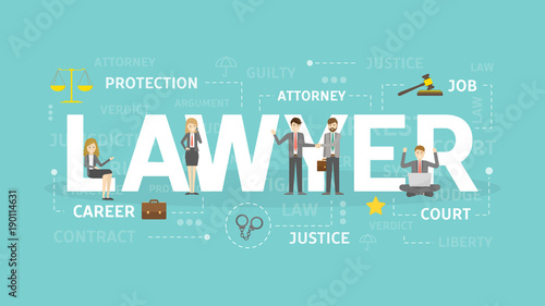 Lawyer concept illustration.