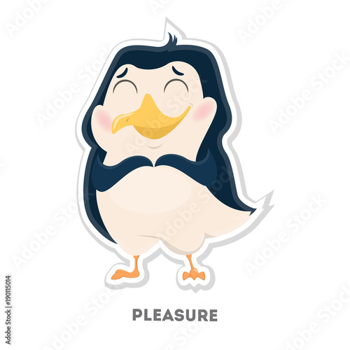 Isolated pleasured penguin.