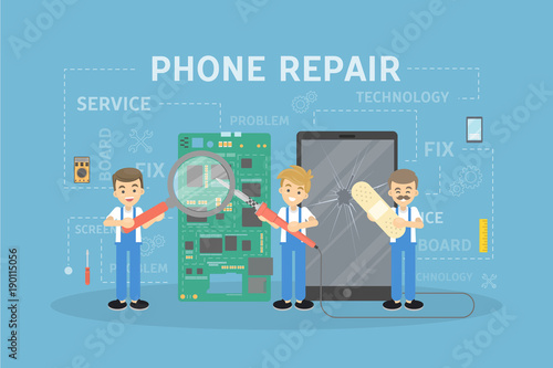 Phone repair concept.