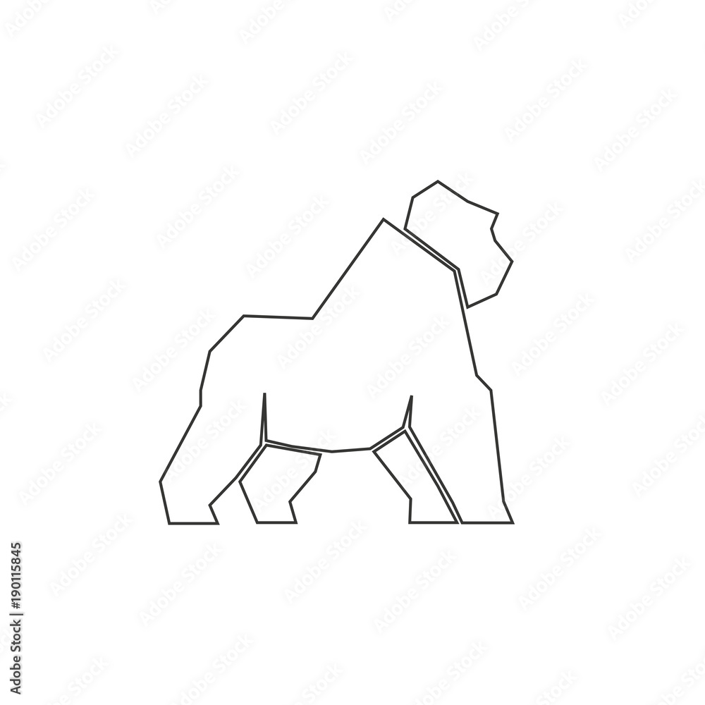 Fototapeta premium Ikona geometryczne goryl