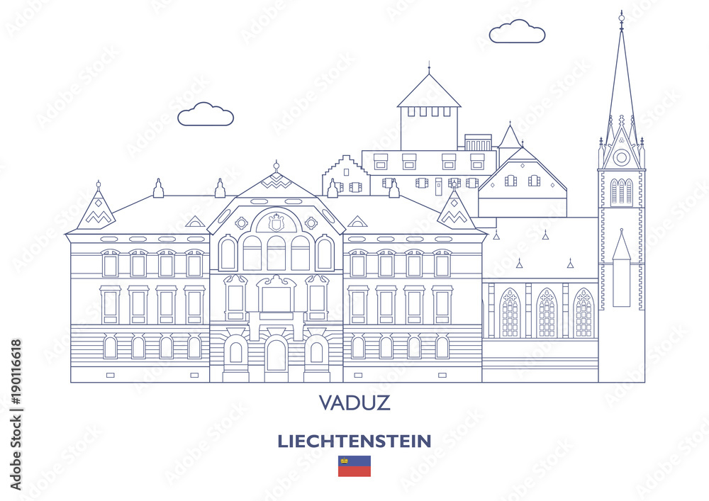 Vaduz City Skyline, Liechtenstein