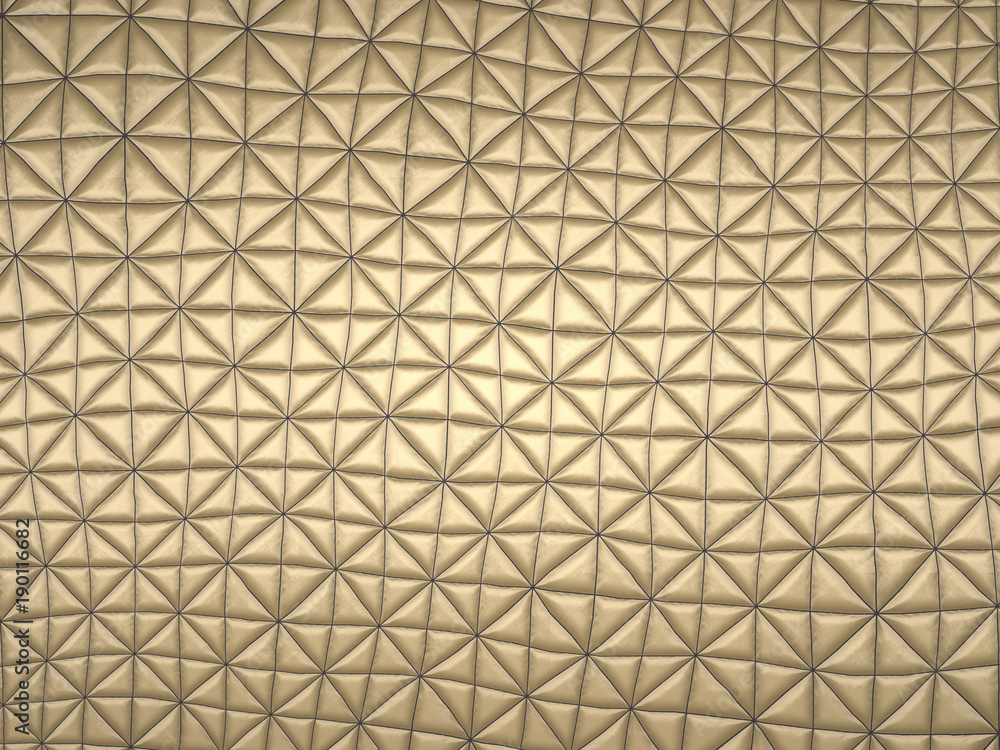 Beige fabric with triangle stitched pattern Beige fabric with triangle stitched pattern