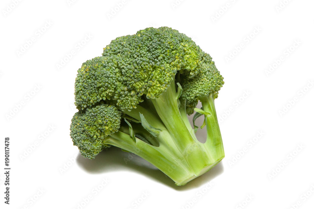 Broccoli cabbage on a white background Broccoli cabbage on a white background