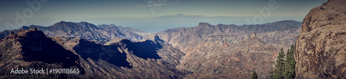 Landscape of Gran Canaria seen from Roque Nublo   Nature of Canary Islands