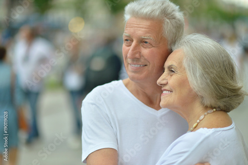 Senior couple on city street © aletia2011
