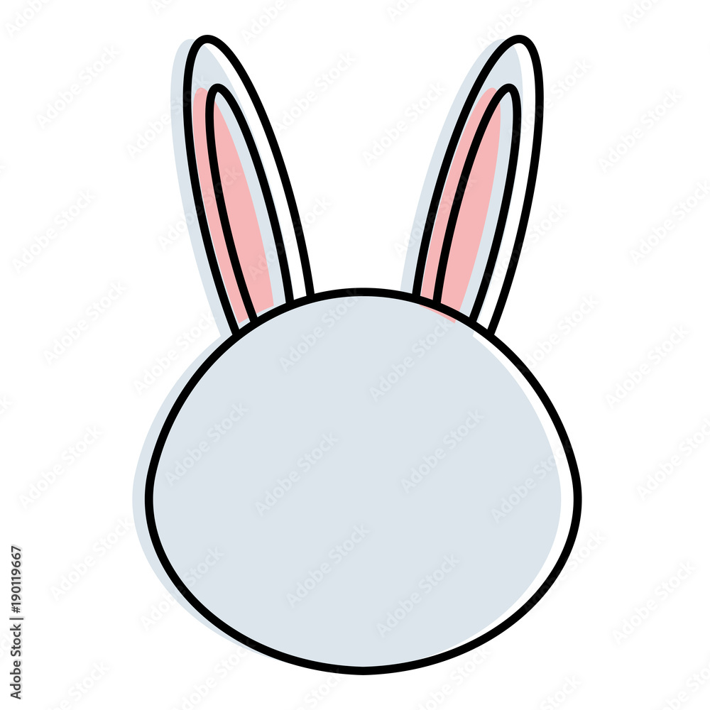 cute and tender rabbit head character vector illustration design cute and tender rabbit head character vector illustration design