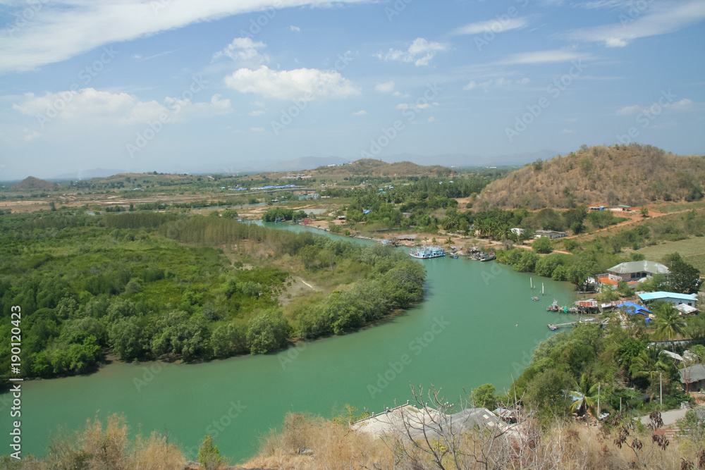 Over View of Pranburi River
