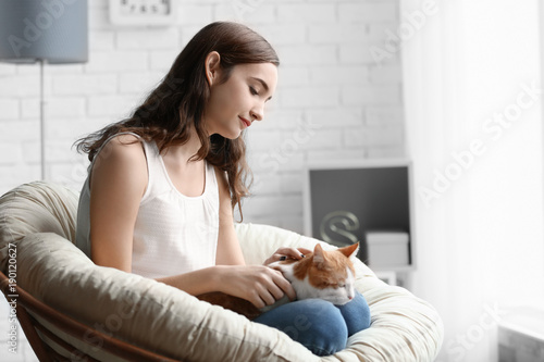 Beautiful young woman with ...