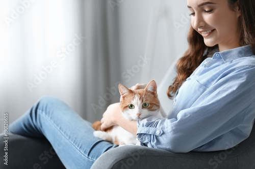 Beautiful young woman with ...