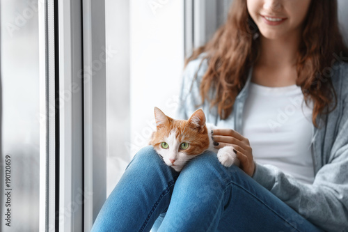 Beautiful young woman with ...