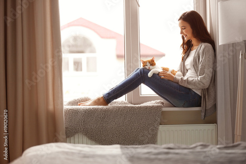 Beautiful young woman with ...