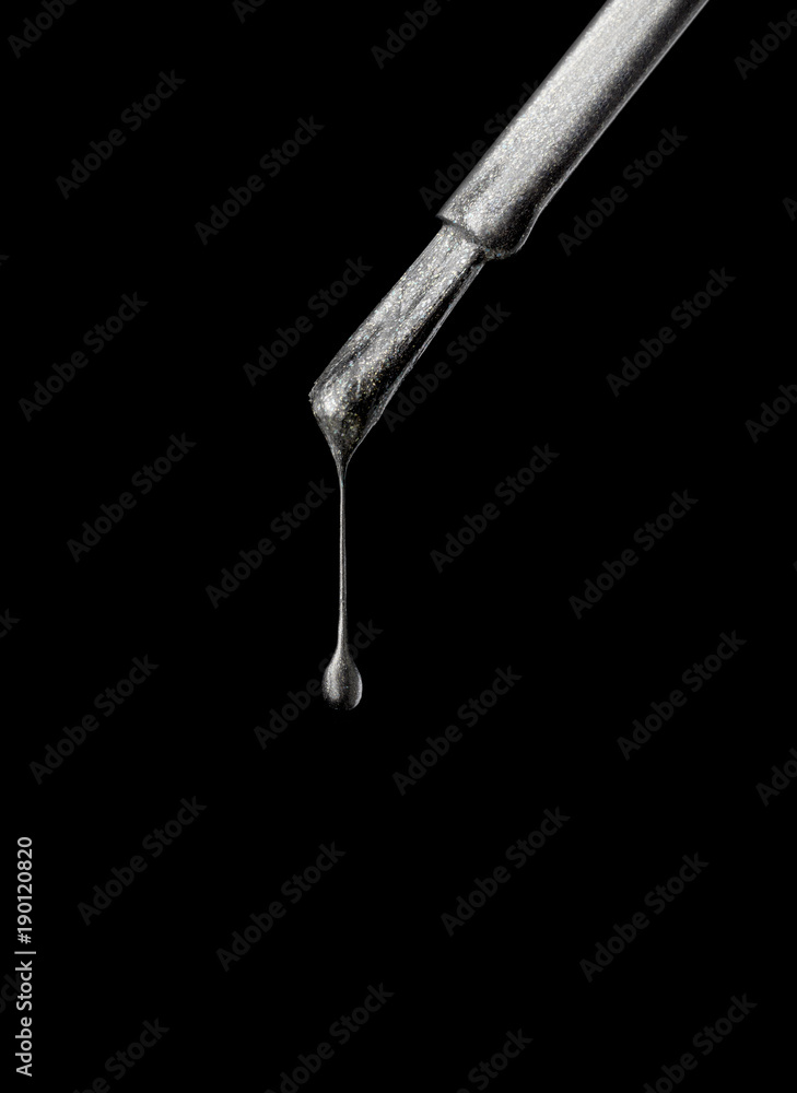silver grey nail polish brush on black background.jpg silver grey nail polish brush on black background.jpg