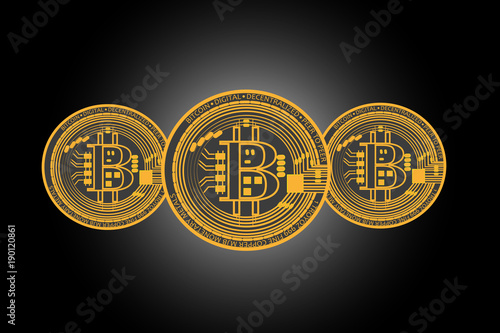 Background with bitcoins 