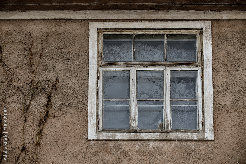 Old retro window of abandoned buildings Old retro window of abandoned buildings