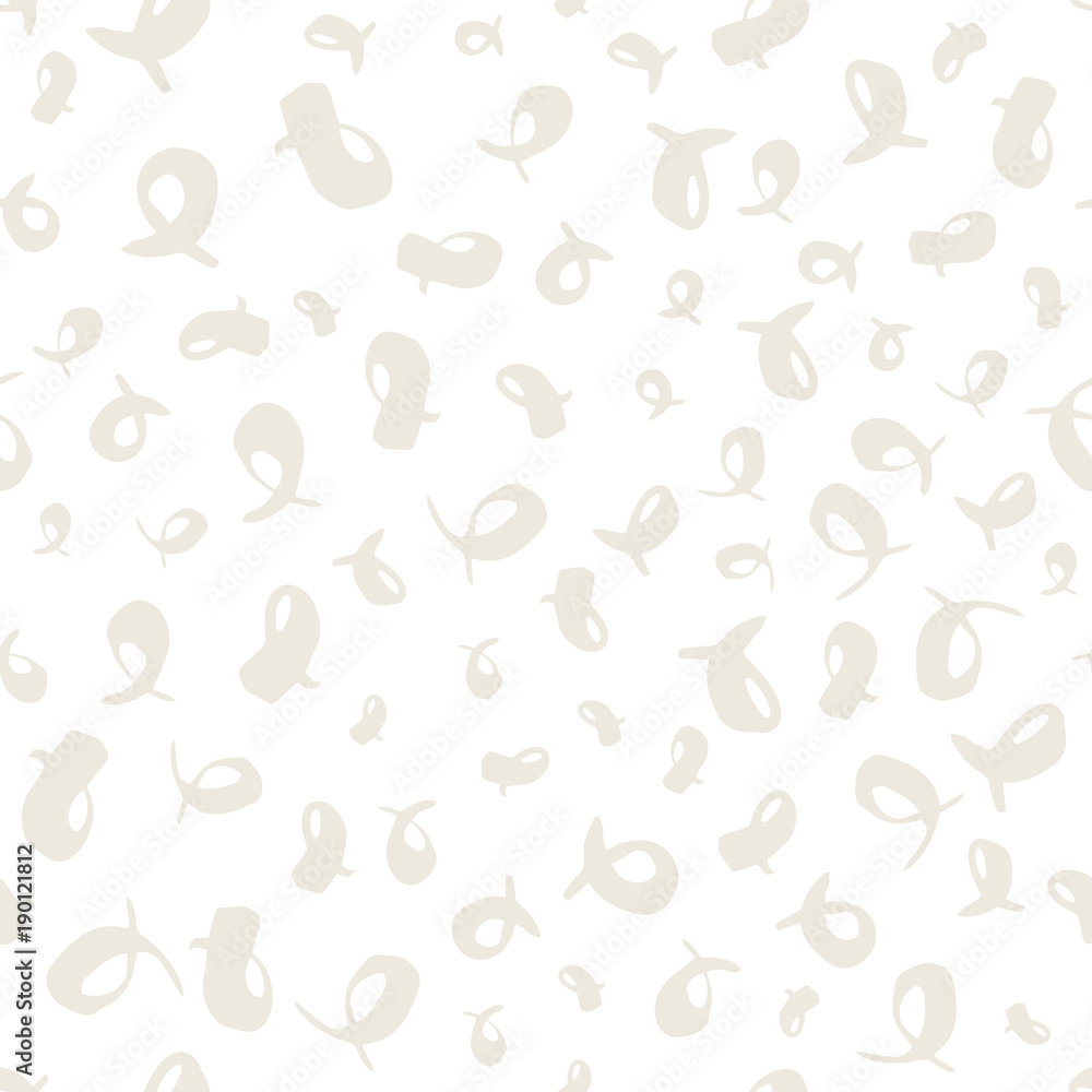 Seamless pattern with hand drawn whimsical swashes