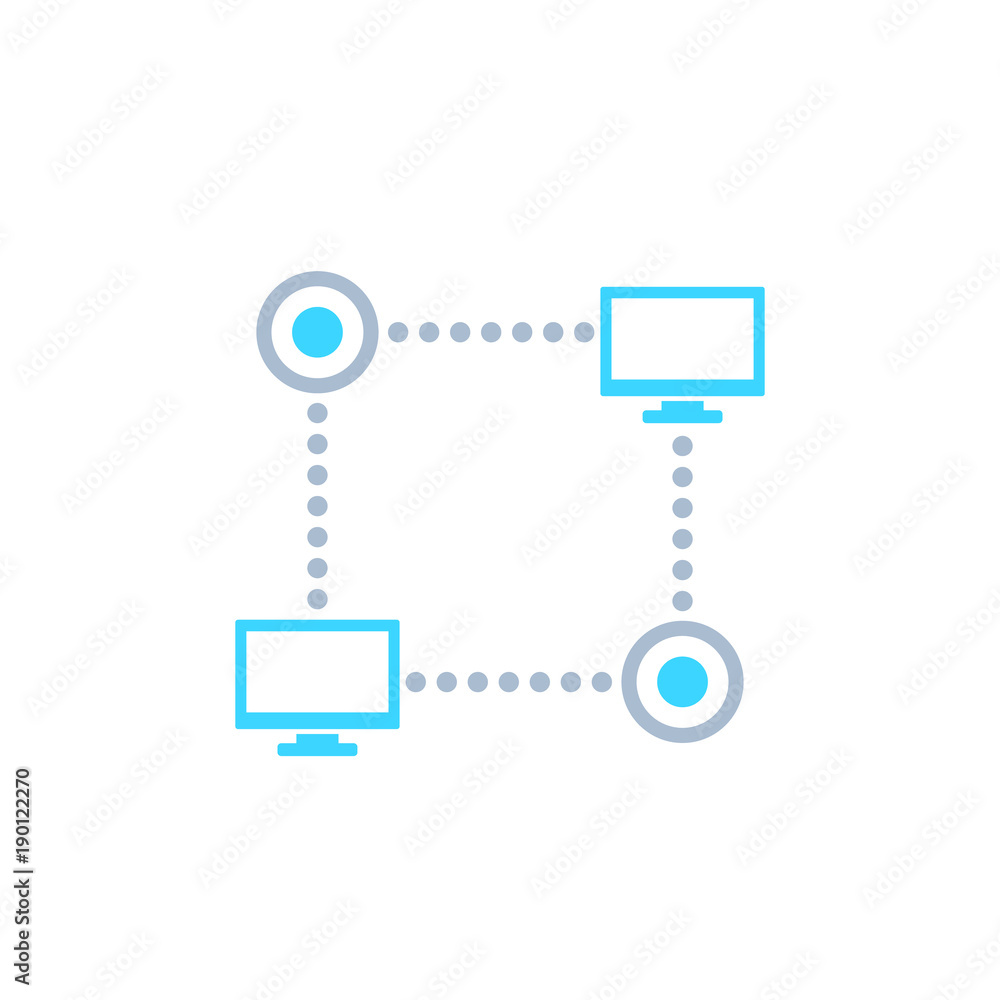 computer network, internet technologies vector icon computer network, internet technologies vector icon