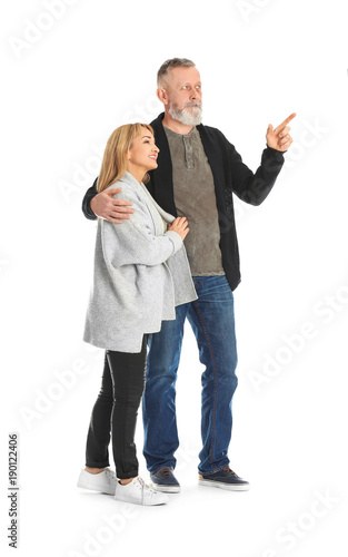 Mature couple in casual clo...