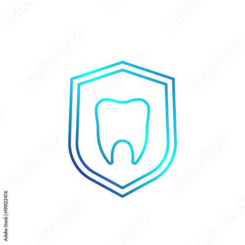 dental insurance vector linear icon